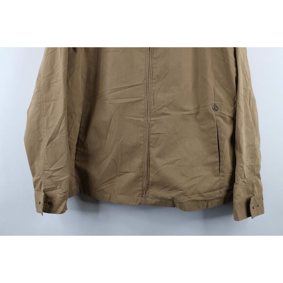 Vintage Volcom Stone Mens Size Large Faded Surf Skateboard Bomber Jacket Brown - Picture 3 of 15